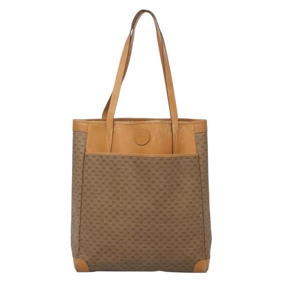 GUCCI Micro GG Canvas Tote Bag Pvc Beige Gold 002 123 002 123 - Picture 2 of 13